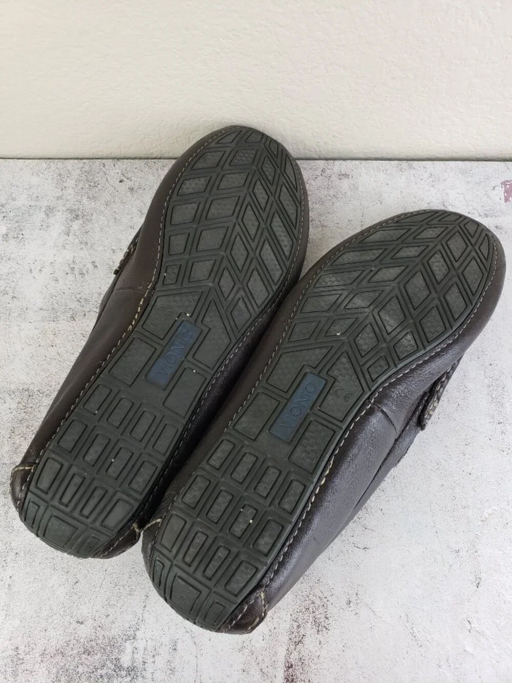 Vionic Parker Leather Driving Moccasin Loafers Brown Orthaheel size 11 Men's